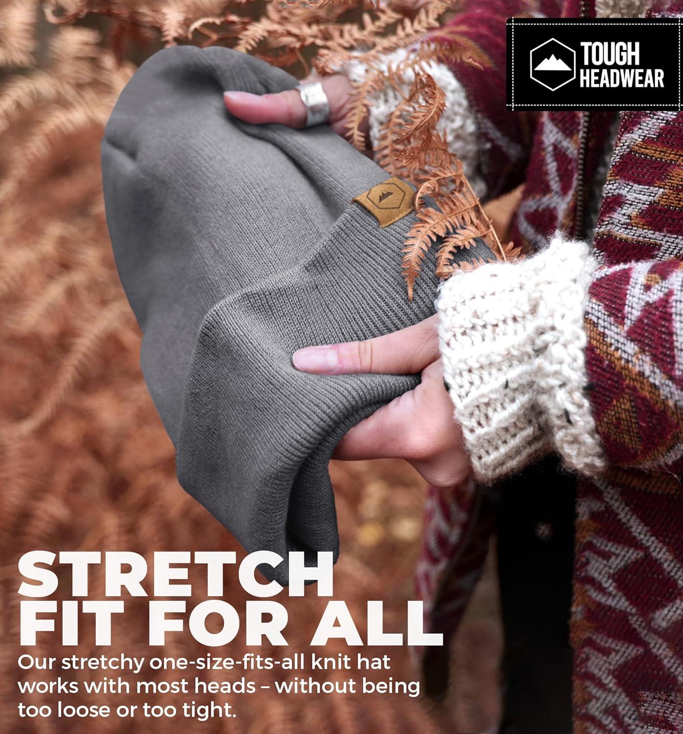 imageWinter Beanie Knit Hat for Men ampamp Women  Merino Wool Ribbed Cap  Warm ampamp Soft Stylish Toboggan Skull Caps for Cold WeatherRibbed  Gray