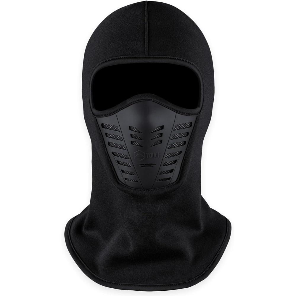 imageBalaclava Ski Mask  Thermal Face Mask Cold Weather Motorcycle Gear with Breathable Air Vents  Winter Face MaskBlack