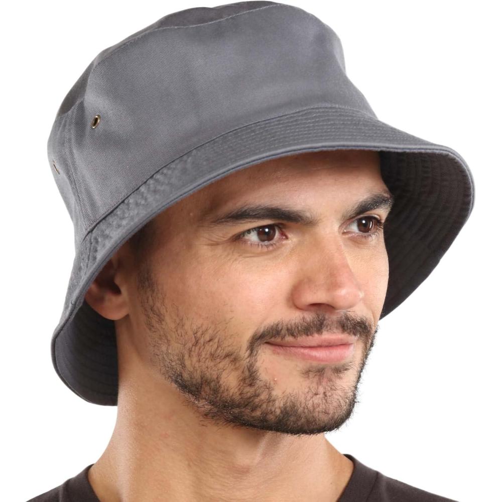 imageSummer Bucket Hat for Women  Fisherman Hat  Beach Bucket Hats for Men  Womens Summer Hat  Bucket Sun Hats for ProtectionDark Gray