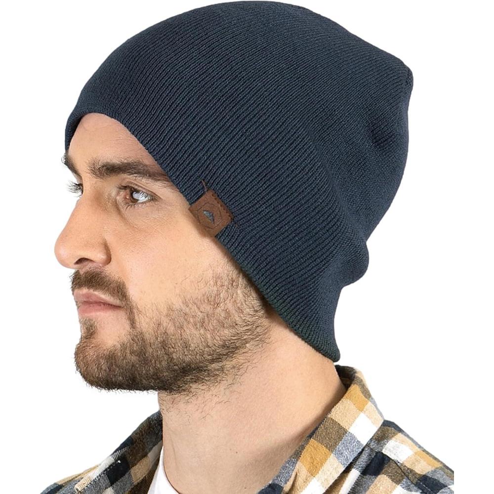 imageTough Headwear Daily Knit Beanie  Beanies Hats for Men  Winter Hats for Men ampamp Women  Warm Knitted Hats for Cold WeatherDark Gray