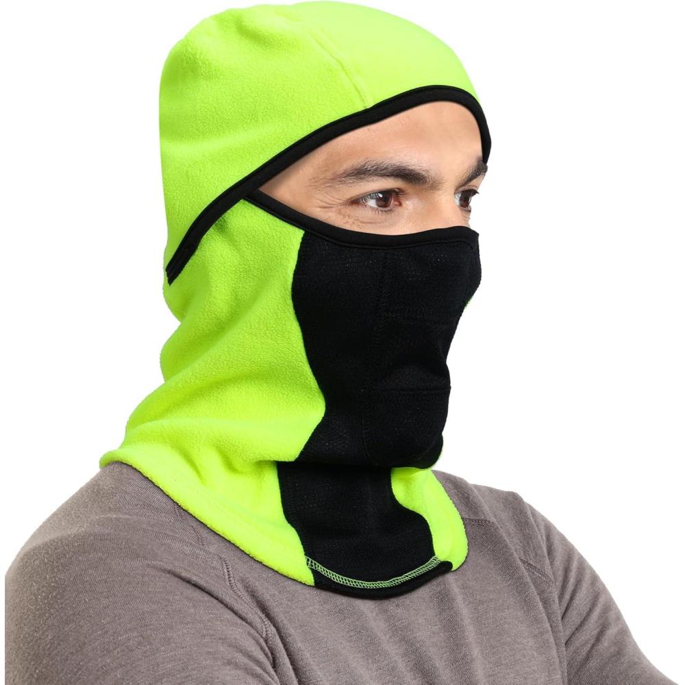 imageTough Headwear Full Face Mask for Cold WeatherMens Balaclava Face Warmer Winter Fleece Ski Masks Motorcycle ampamp ConstructionHiviz Yellow
