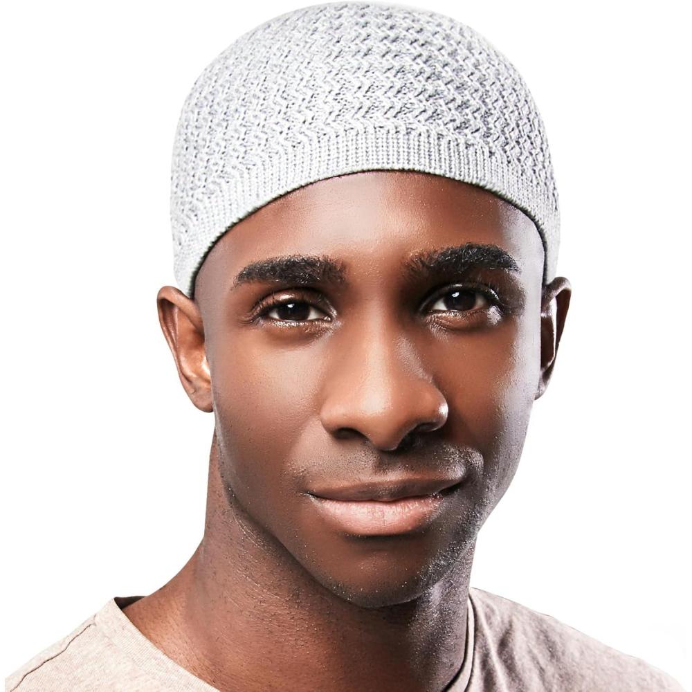 imageTough Headwear Kufi Hat  Kufi Hats for Men Muslim Turkish Kufi CapGrey