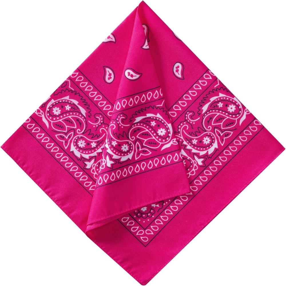 imageTough Headwear Large Bandana Headband  Handkerchief Bandanas for Men ampamp Women  Paisley Bandana Pack  Cowboy ScarfPink