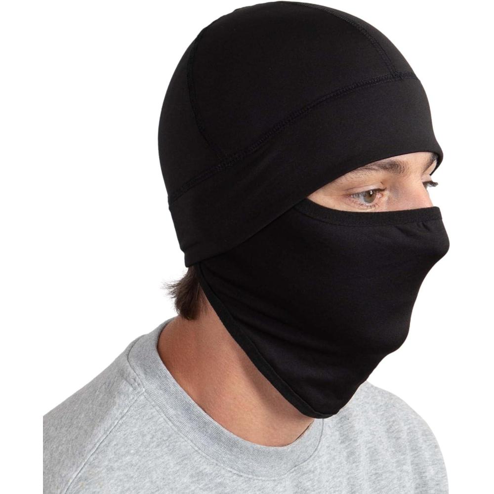 imageTough Headwear Skull Cap for Men  Beanie Hats  Skully Beanie Cap  Cooling Skull Caps for Men Locs Sweat Dreads RunningBlack  Mask