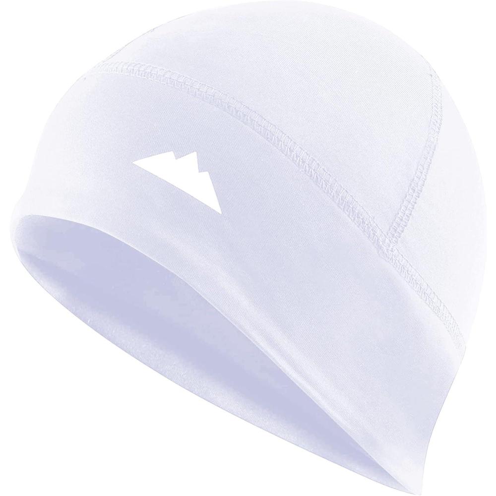 imageTough Headwear Skull Cap for Men  Beanie Hats  Skully Beanie Cap  Cooling Skull Caps for Men Locs Sweat Dreads RunningWhite