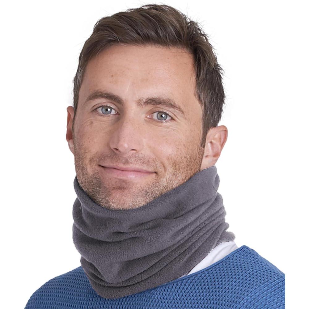 imageTough Headwear Winter Neck Warmer Warm Fleece Neck Gaiters For Men Women Ski Gaiter Face Mask For Cold Weather Neck ScarfGray