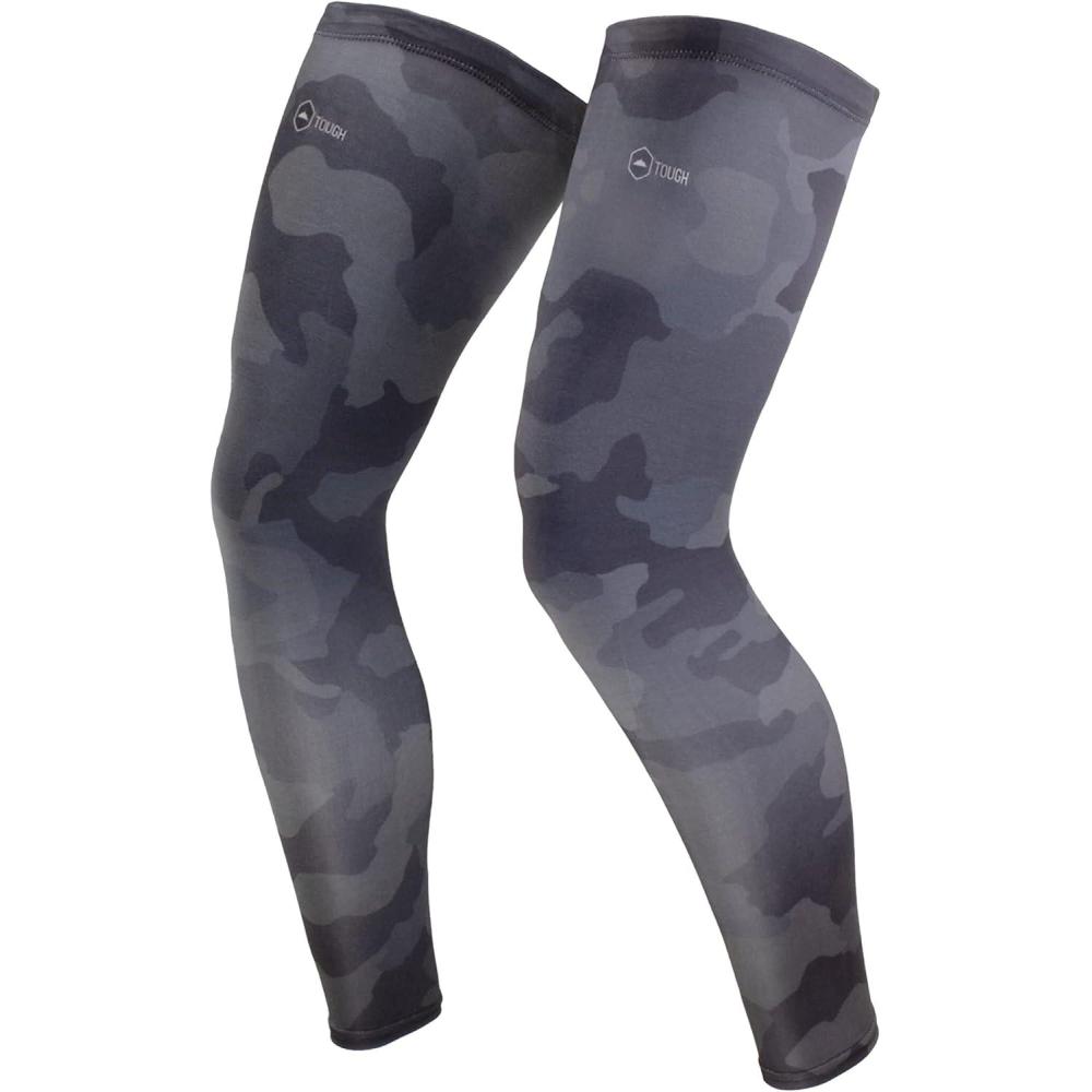 imageTough Outdoors Compression Leg Sleeves  Full Leg Compression Sleeve for Men ampamp Women UV Leg Sleeves  Cycling Leg WarmersArctic Camo
