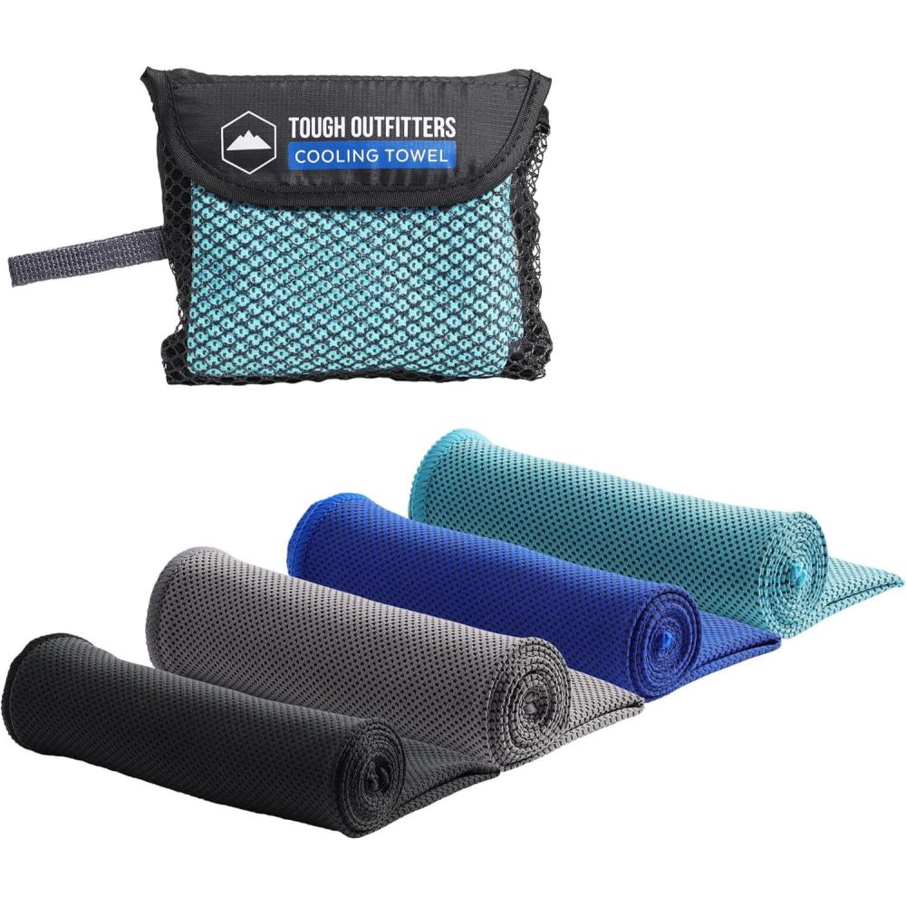 imageTough Outdoors Cooling Towel  Cooling Towels for Neck ampamp Face  Ice Wrap ampamp Sweat Rag for Camping Gym Yoga ampamp Sports  Workout Towel for Gym Sweat  Cool Towels for Extreme HeatRoyal Blue  Black  Light Blue  Dark Gray