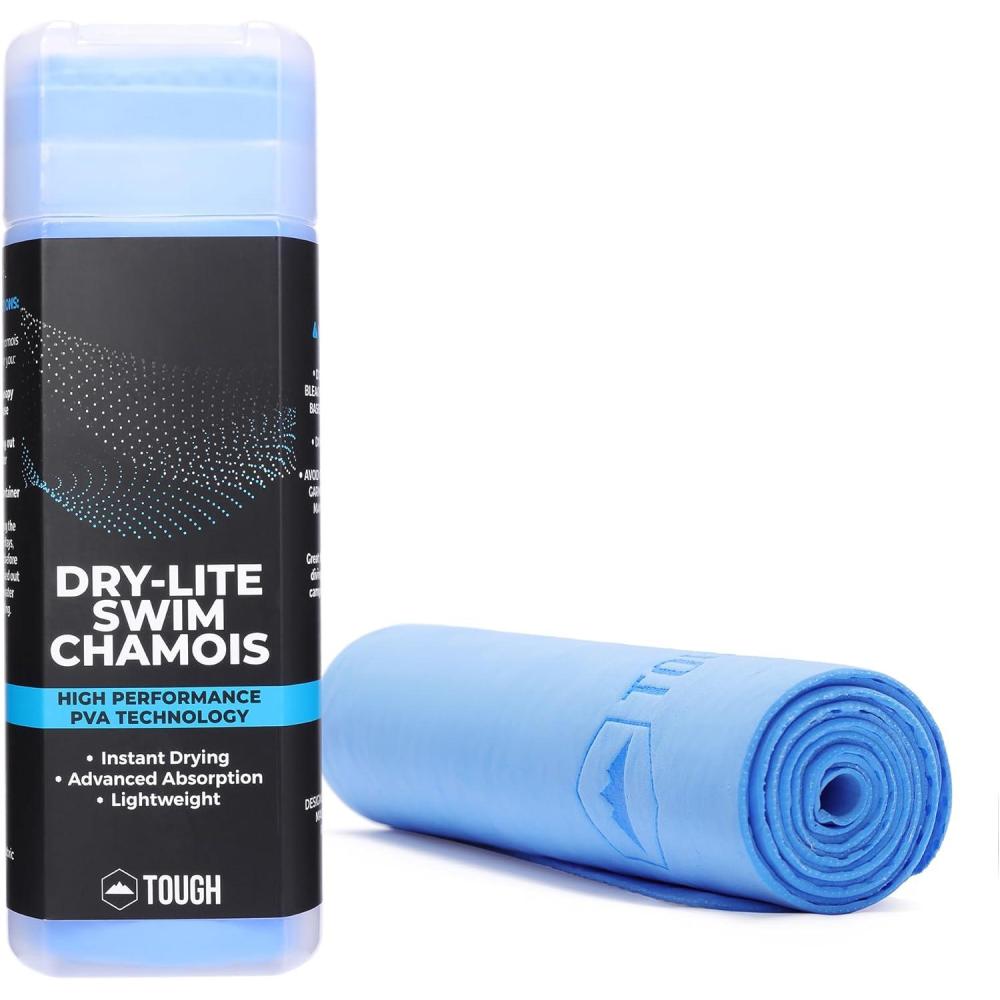 imageTough Outfitters Quick Dry Towel  Travel Towel Fast Drying Lightweight  Compact Microfiber Towels for Body Camping Swim Beach Camp Backpacking  Quick Dry for SwimmersLarge  26 X 17  Blue