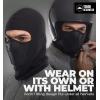 imageBalaclava Ski Mask  Thermal Face Mask Cold Weather Motorcycle Gear with Breathable Air Vents  Winter Face MaskBlack