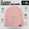 imageBeanie for Men  Warm Winter Hats for Men Knit Hat for Cold Weather Soft Ribbed Beanie Cap ampamp Lightweight Toboggan HatsPink