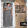 imageSleeping Bag Liner  Adult Sleep Sack ampamp Travel Sheets for Hotel  Travel Sleep Sack Camping Sleeping Bag Liners for Cold WeatherGray  No Zipper