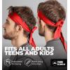 imageTie Headband for Men Tennis Headband for WomenSweat Band for Workout Head Tie for Running Football BasketballAthleticsRed