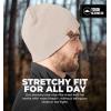 imageTough Headwear Daily Knit Beanie  Beanies Hats for Men  Winter Hats for Men ampamp Women  Warm Knitted Hats for Cold WeatherBeige