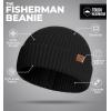 imageTough Headwear Daily Knit Beanie  Beanies Hats for Men  Winter Hats for Men ampamp Women  Warm Knitted Hats for Cold WeatherFishermans  Black