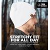 imageTough Headwear Daily Knit Beanie  Beanies Hats for Men  Winter Hats for Men ampamp Women  Warm Knitted Hats for Cold WeatherWhite