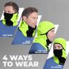 imageTough Headwear Full Face Mask for Cold WeatherMens Balaclava Face Warmer Winter Fleece Ski Masks Motorcycle ampamp ConstructionHiviz Yellow