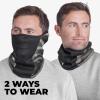 imageTough Headwear Half Ski Mask for Men ampamp Women Winter Face Mask for Cold Weather Half Balaclava Neck Gaiter Neck WarmerGreen Camouflage