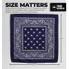 imageTough Headwear Large Bandana Headband  Handkerchief Bandanas for Men ampamp Women  Paisley Bandana Pack  Cowboy ScarfBlack