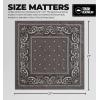 imageTough Headwear Large Bandana Headband  Handkerchief Bandanas for Men ampamp Women  Paisley Bandana Pack  Cowboy ScarfDark Grey