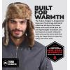 imageTough Headwear Russian Trapper Hat  WaterResistant Ushanka for Men ampamp Women with Chin Strap ampamp Ear FlapsBlack
