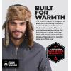 imageTough Headwear Russian Trapper Hat  WaterResistant Ushanka for Men ampamp Women with Chin Strap ampamp Ear FlapsQuilted Black