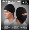 imageTough Headwear Skull Cap for Men  Beanie Hats  Skully Beanie Cap  Cooling Skull Caps for Men Locs Sweat Dreads RunningBlack  Mask
