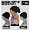 imageTough Headwear Slouchy Beanie Hats for Women Oversized Mens Beanie Hat Knitted Beanie Running Gear for MenWomens Fall HatBlack