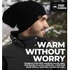 imageTough Headwear Slouchy Beanie Hats for Women Oversized Mens Beanie Hat Knitted Beanie Running Gear for MenWomens Fall HatBlack