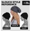 imageTough Headwear Slouchy Beanie Hats for Women Oversized Mens Beanie Hat Knitted Beanie Running Gear for MenWomens Fall HatBlack Gray