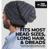 imageTough Headwear Slouchy Beanie Hats for Women Oversized Mens Beanie Hat Knitted Beanie Running Gear for MenWomens Fall HatBlack Gray