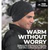 imageTough Headwear Slouchy Beanie Hats for Women Oversized Mens Beanie Hat Knitted Beanie Running Gear for MenWomens Fall HatBlack Gray