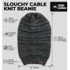 imageTough Headwear Slouchy Beanie Hats for Women Oversized Mens Beanie Hat Knitted Beanie Running Gear for MenWomens Fall HatBlack Gray