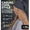 imageTough Headwear Slouchy Beanie Hats for Women Oversized Mens Beanie Hat Knitted Beanie Running Gear for MenWomens Fall HatBlack Gray