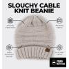 imageTough Headwear Slouchy Beanie Winter Hat for Women  Slouch Oversized Cable Knit Hats  Cold Weather Warm Chunky Knitted Cap