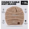imageTough Headwear Womens Winter Hat  Warm Chunky Cable Knit Beanies  Winter Beanie Hats for Women Cold Weather  Beanies WomenBeige