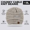 imageTough Headwear Womens Winter Hat  Warm Chunky Cable Knit Beanies  Winter Beanie Hats for Women Cold Weather  Beanies WomenBkbg