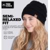 imageTough Headwear Womens Winter Hat  Warm Chunky Cable Knit Beanies  Winter Beanie Hats for Women Cold Weather  Beanies WomenBlack