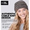 imageTough Headwear Womens Winter Hat  Warm Chunky Cable Knit Beanies  Winter Beanie Hats for Women Cold Weather  Beanies WomenBlack Gold Mix