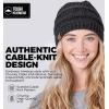 imageTough Headwear Womens Winter Hat  Warm Chunky Cable Knit Beanies  Winter Beanie Hats for Women Cold Weather  Beanies WomenBlack Gray