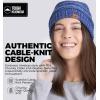 imageTough Headwear Womens Winter Hat  Warm Chunky Cable Knit Beanies  Winter Beanie Hats for Women Cold Weather  Beanies WomenBlue Melange