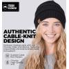 imageTough Headwear Womens Winter Hat  Warm Chunky Cable Knit Beanies  Winter Beanie Hats for Women Cold Weather  Beanies WomenMerino Wool  Black
