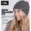 imageTough Headwear Womens Winter Hat  Warm Chunky Cable Knit Beanies  Winter Beanie Hats for Women Cold Weather  Beanies WomenMerino Wool  Dark Gray