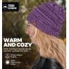 imageTough Headwear Womens Winter Hat  Warm Chunky Cable Knit Beanies  Winter Beanie Hats for Women Cold Weather  Beanies WomenPurple