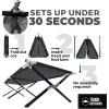 imageTough Outdoors Camping Cot for Adults  Oversized Camping Cot  Durable Heavy Duty Military Bed  Elevated Foldable Cot ampamp Camp Cots for Adults  XL Cot up to 300 lbs  wOrganizer ampamp Storage BagBlack  Large  74 X 25