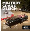 imageTough Outdoors Camping Cot for Adults  Oversized Camping Cot  Durable Heavy Duty Military Bed  Elevated Foldable Cot ampamp Camp Cots for Adults  XL Cot up to 300 lbs  wOrganizer ampamp Storage BagArmy Green  Xl  83 X 32
