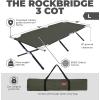 imageTough Outdoors Camping Cot for Adults  Oversized Camping Cot  Durable Heavy Duty Military Bed  Elevated Foldable Cot ampamp Camp Cots for Adults  XL Cot up to 300 lbs  wOrganizer ampamp Storage BagArmy Green  Xl  83 X 32