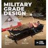 imageTough Outdoors Camping Cot for Adults  Oversized Camping Cot  Durable Heavy Duty Military Bed  Elevated Foldable Cot ampamp Camp Cots for Adults  XL Cot up to 300 lbs  wOrganizer ampamp Storage BagBlack  Large  74 X 25