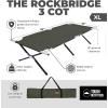 imageTough Outdoors Camping Cot for Adults  Oversized Camping Cot  Durable Heavy Duty Military Bed  Elevated Foldable Cot ampamp Camp Cots for Adults  XL Cot up to 300 lbs  wOrganizer ampamp Storage BagArmy Green  Xl  83 X 32