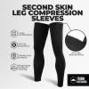 imageTough Outdoors Compression Leg Sleeves  Full Leg Compression Sleeve for Men ampamp Women UV Leg Sleeves  Cycling Leg Warmers2 Pairs  Black